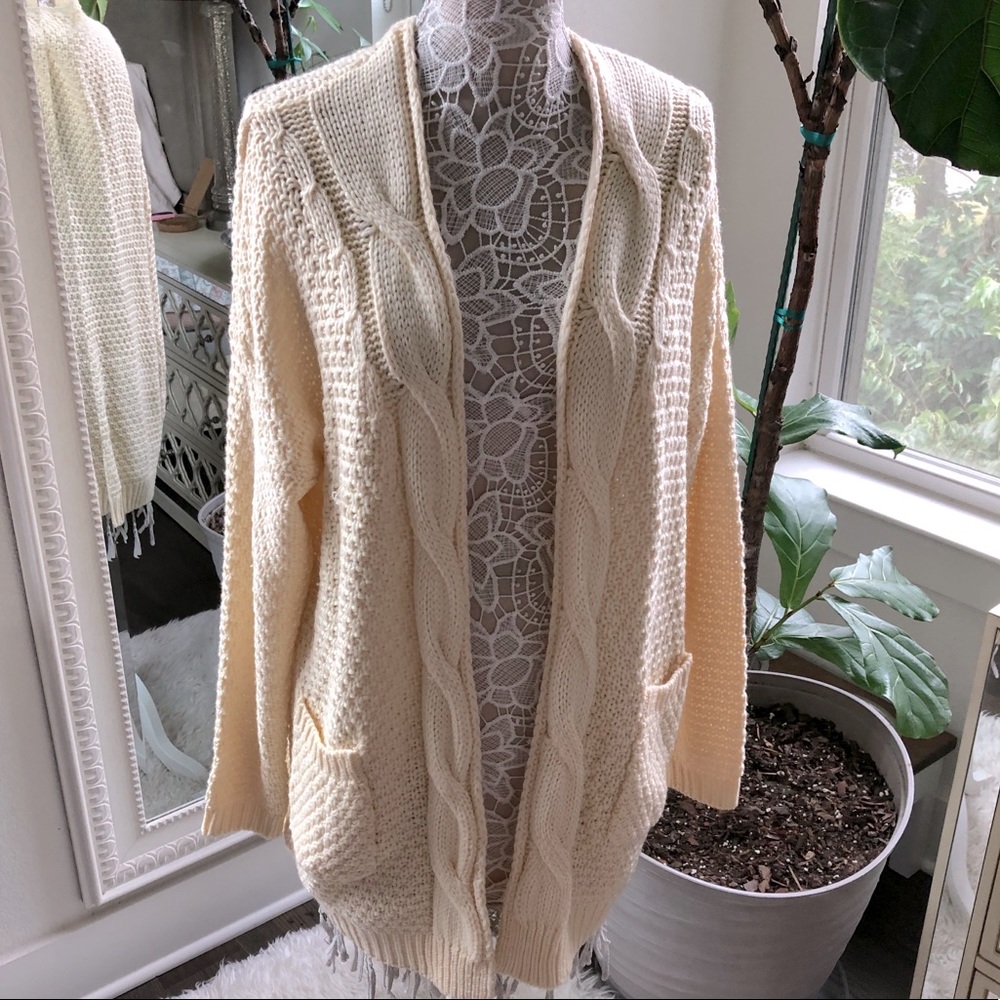 Cream Cable Knit Sweater